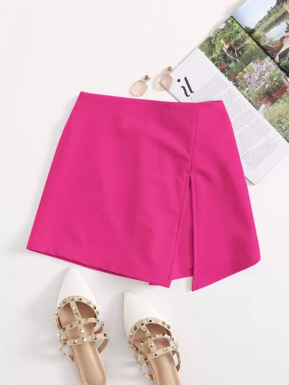 SHEIN Hot Pink Mini Skirt with Side Panel - Picture 3 of 7
